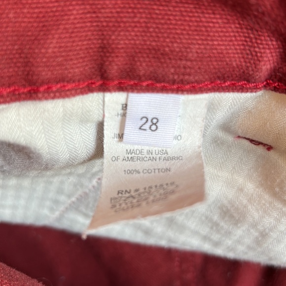 Father’s Daughter Brendan High Rise Short in Brick, USA Made, 100% Cotton, 28. - Picture 6 of 11